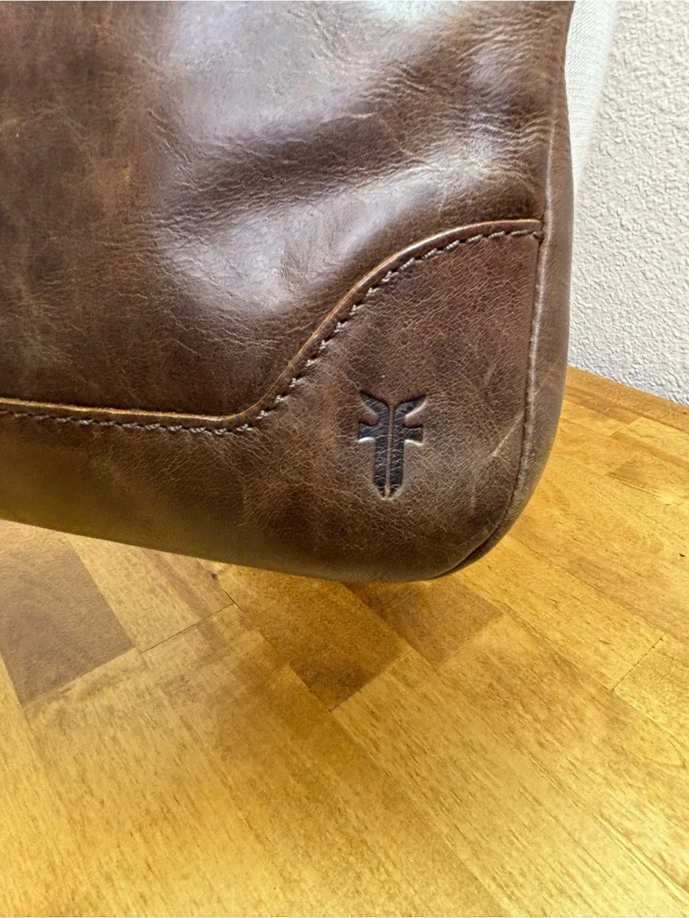 Frye Melissa Leather Crossbody Bag Dark Brown Cognac Small Purse DB0354